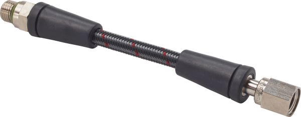 OMS by Miflex Xtreme-hi HP hose Carbon with Red Stripes
