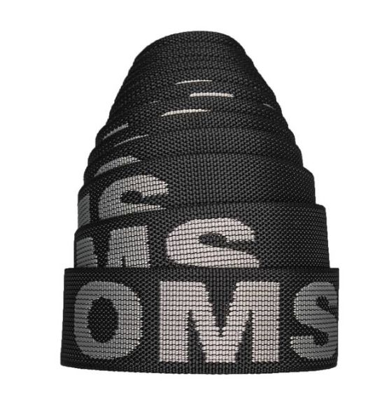 OMS (BLACK / GREY) Webbing for DIR Harness, without hardware and crotch-strap